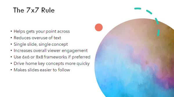 7x7 rule in powerpoint presentation example